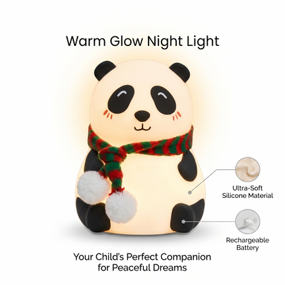 Panda Night Lamp – Cute Touch Silicone LED Light for Kids & Bedroom