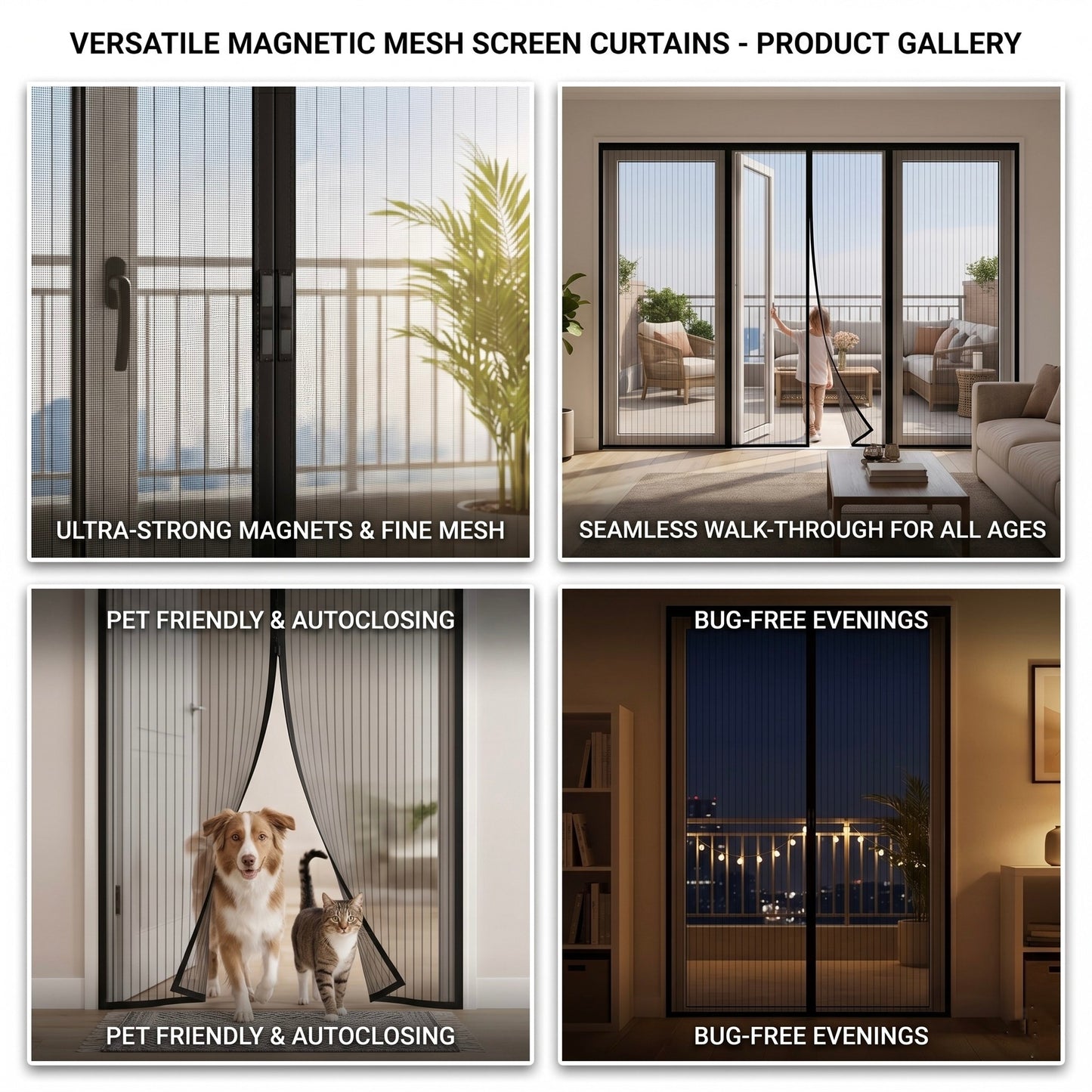 Magnetic Mosquito Screen Door Net Curtain