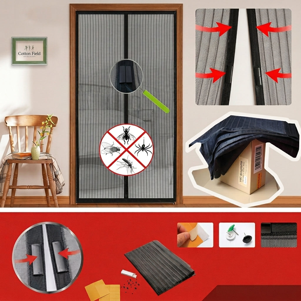 Magnetic Mosquito Screen Door Net Curtain