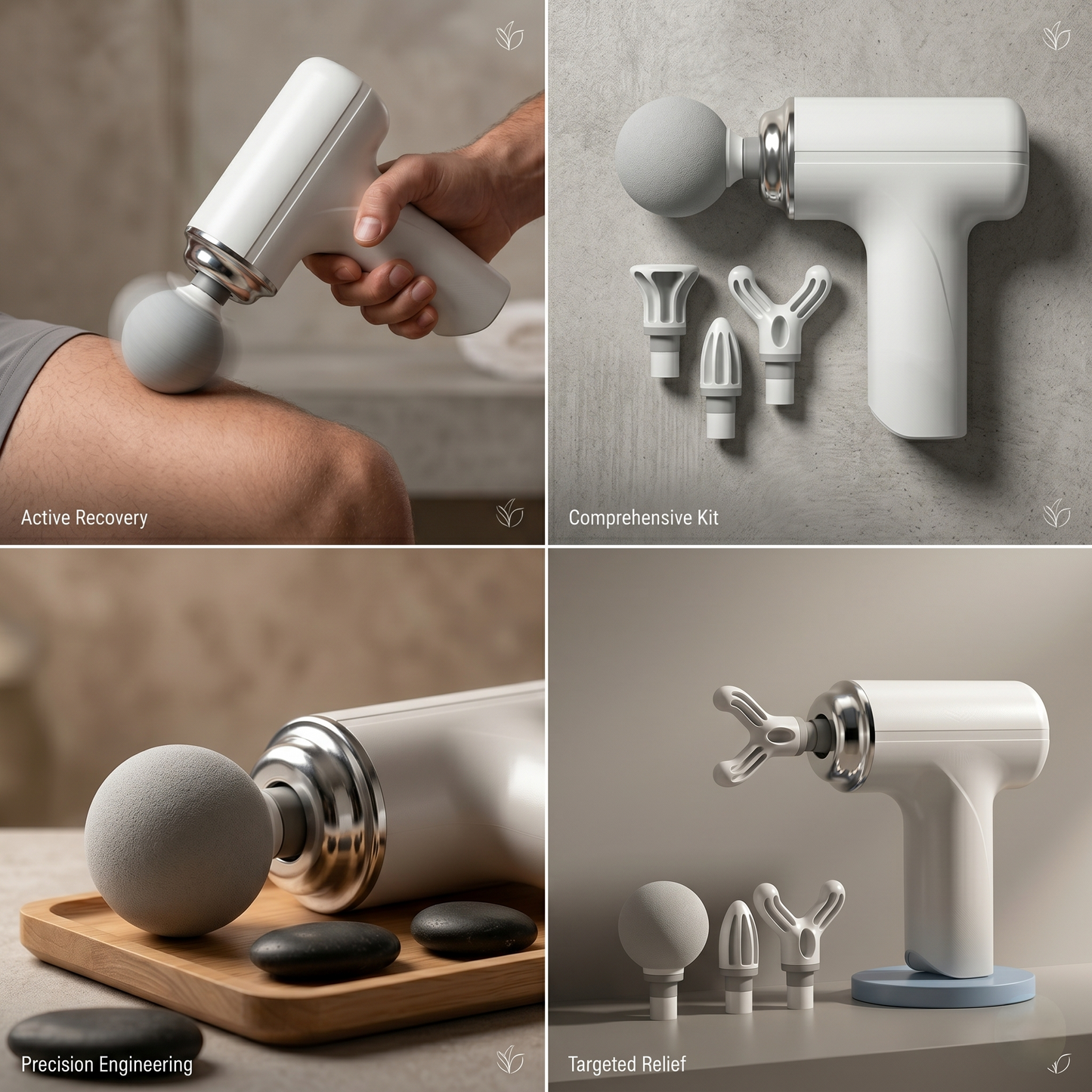 Mini Gun Massager for Pain Relief | Deep Tissue Body Massager with 4 Heads